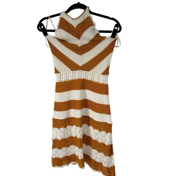 Revolve BCBGENERATION Sweater Halter Dress in‎ Ivory & Caramel Spice XS Women’s - Picture 2 of 11